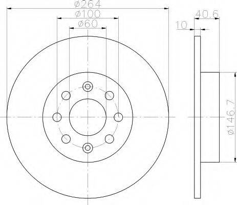 HELLA 8DD355112621 Тормозной диск