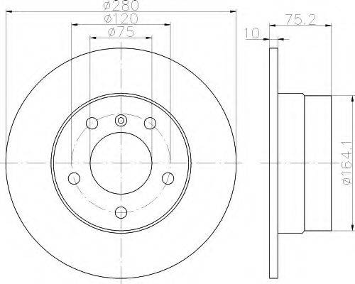 HELLA 8DD355112631 Тормозной диск