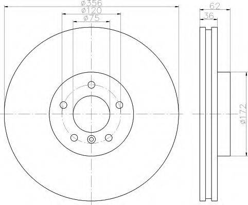 HELLA 8DD355112681 Тормозной диск