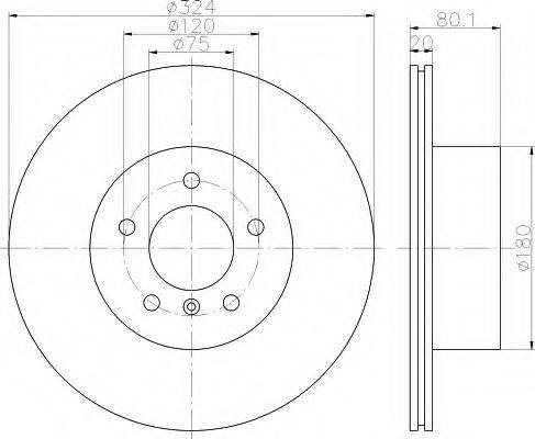 HELLA 8DD355112701 Тормозной диск