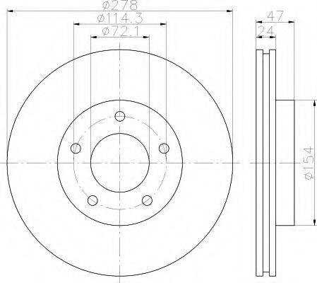 HELLA 8DD355112721 Тормозной диск