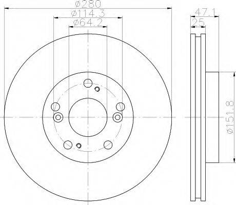 HELLA 8DD355112741 Тормозной диск