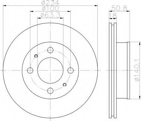 HELLA 8DD355112761 Тормозной диск