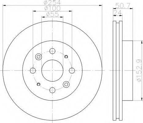 HELLA 8DD355112781 Тормозной диск