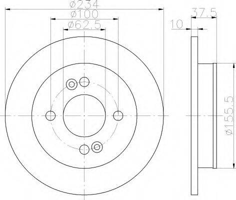 HELLA 8DD355112801 Тормозной диск