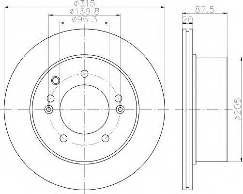 HELLA 8DD355112821 Тормозной диск