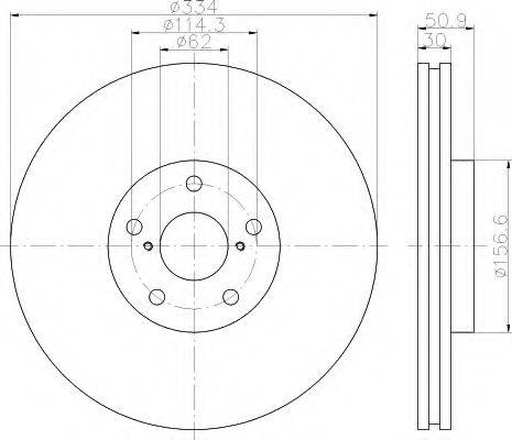 HELLA 8DD355112871 Тормозной диск