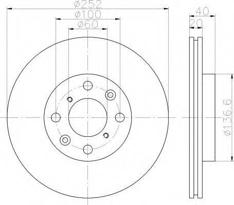 HELLA 8DD355112971 Тормозной диск