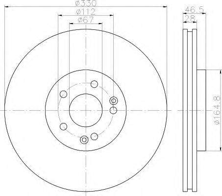 HELLA 8DD355113241 Тормозной диск