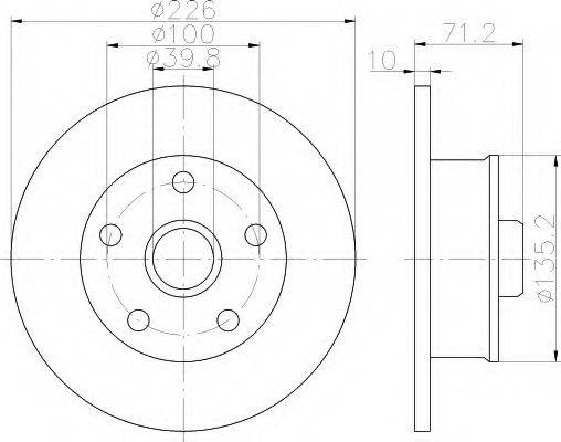 HELLA 8DD355113411 Тормозной диск