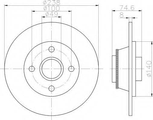 HELLA 8DD355113441 Тормозной диск