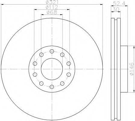 HELLA 8DD355113501 Тормозной диск