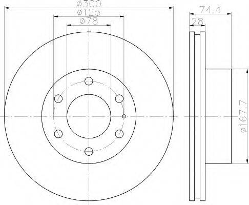 HELLA 8DD355117471 Тормозной диск