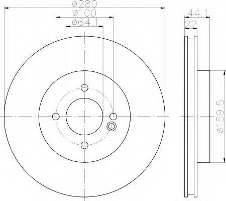 HELLA 8DD355113751 Тормозной диск