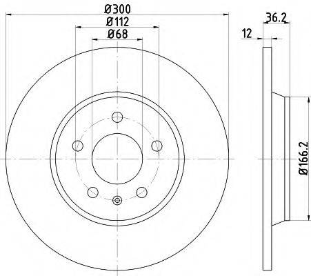 HELLA 8DD355122011 Тормозной диск