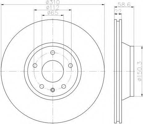 HELLA 8DD355113981 Тормозной диск