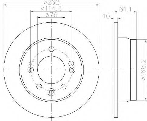 HELLA 8DD355114031 Тормозной диск