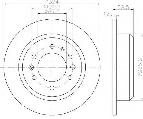 HELLA 8DD355114041 Тормозной диск