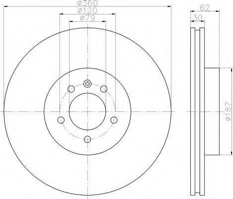 HELLA 8DD355114061 Тормозной диск