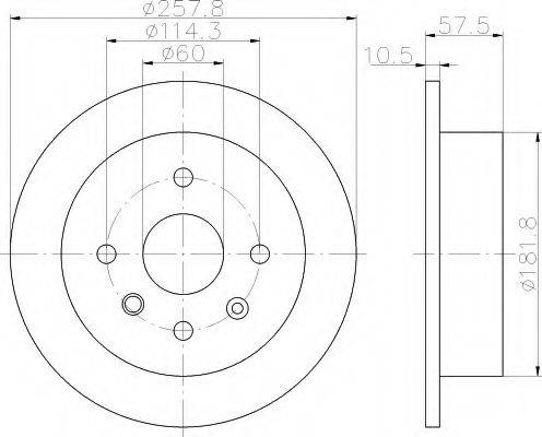 HELLA 8DD355114161 Тормозной диск