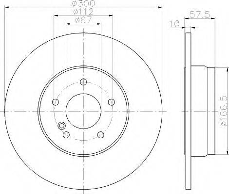 HELLA 8DD355114211 Тормозной диск