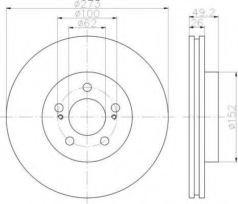 HELLA 8DD355114261 Тормозной диск