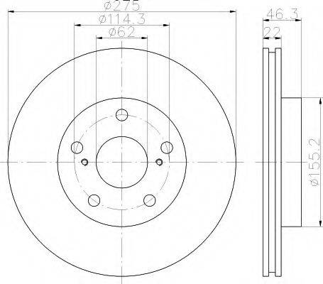 HELLA 8DD355114271 Тормозной диск