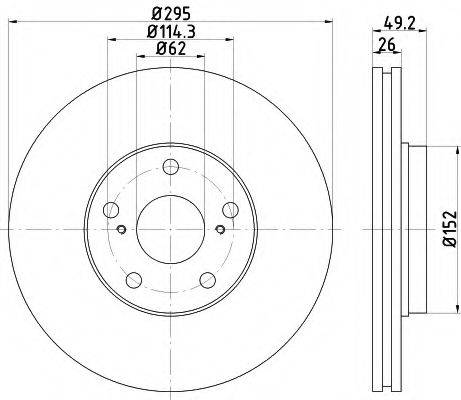 HELLA 8DD355114281 Тормозной диск