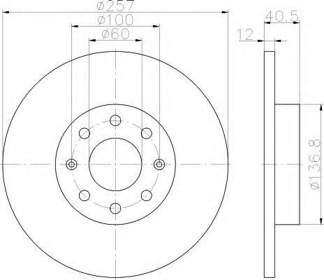 HELLA 8DD355114351 Тормозной диск