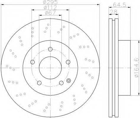 HELLA 8DD355114391 Тормозной диск