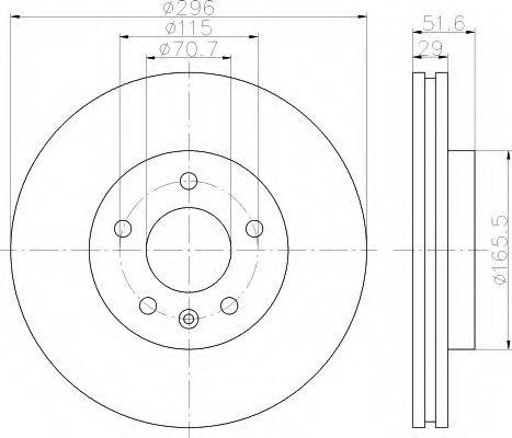 HELLA 8DD355114401 Тормозной диск