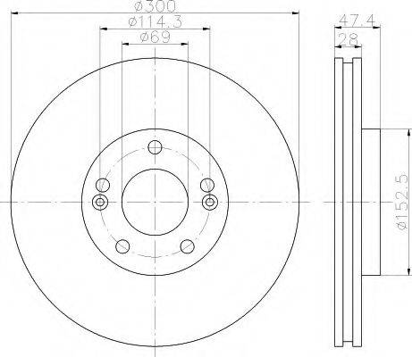 HELLA 8DD355114481 Тормозной диск