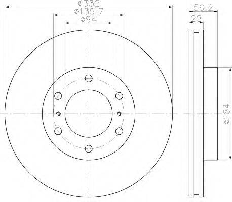 HELLA 8DD355114581 Тормозной диск