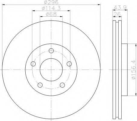 HELLA 8DD355114601 Тормозной диск