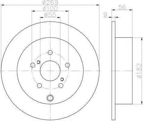 HELLA 8DD355114891 Тормозной диск