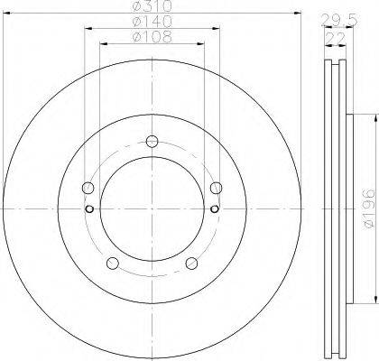 HELLA 8DD355114901 Тормозной диск