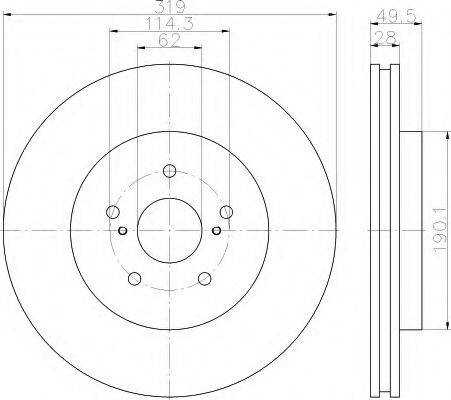 HELLA 8DD355114981 Тормозной диск