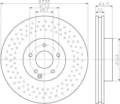 HELLA 8DD355115011 Тормозной диск