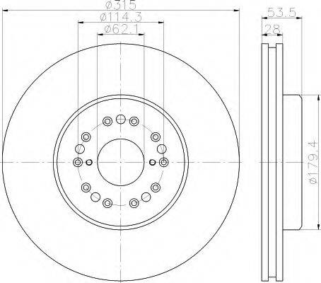 HELLA 8DD355115141 Тормозной диск