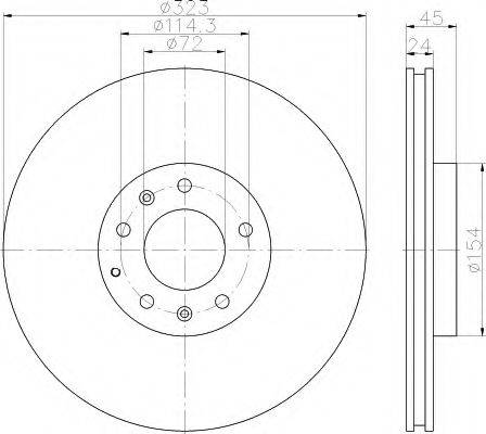 HELLA 8DD355115201 Тормозной диск