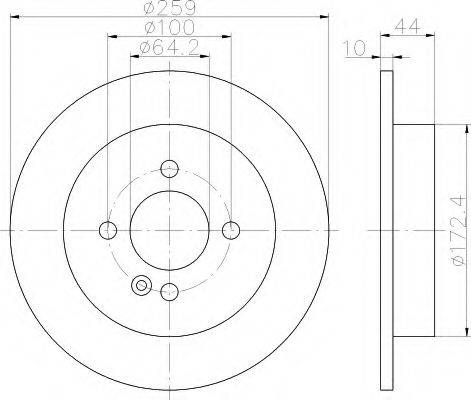 HELLA 8DD355115261 Тормозной диск