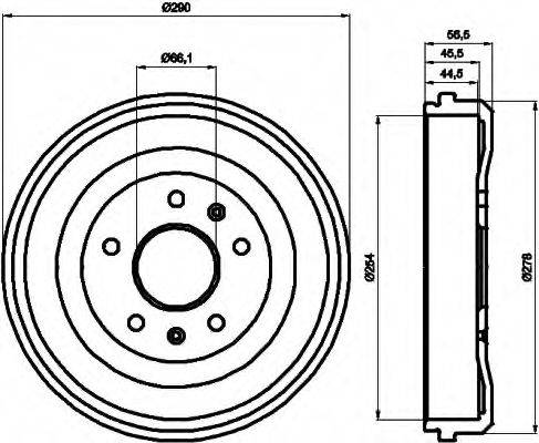 HELLA 8DT355300901 Тормозной барабан