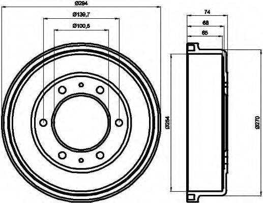 HELLA 8DT355301541 Тормозной барабан