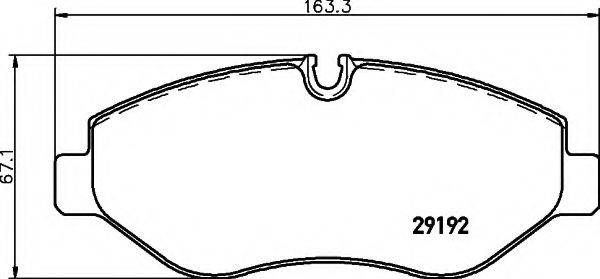 HELLA 8DB355005521 Комплект тормозных колодок, дисковый тормоз