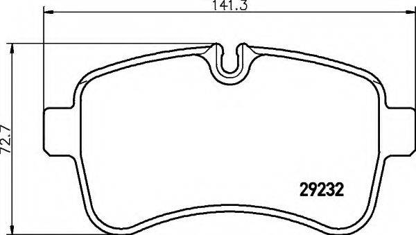 HELLA 8DB355005551 Комплект тормозных колодок, дисковый тормоз