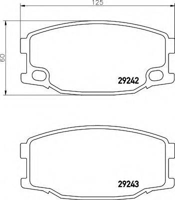 HELLA 8DB355005571 Комплект тормозных колодок, дисковый тормоз