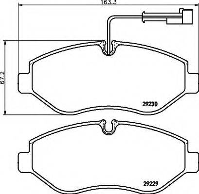 HELLA 8DB355005611 Комплект тормозных колодок, дисковый тормоз