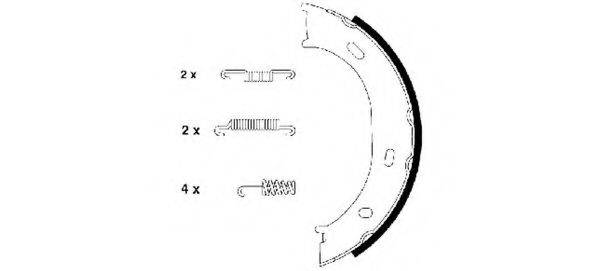 HELLA 8DA355050291 Комплект тормозных колодок, стояночная тормозная система