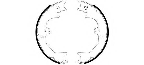 HELLA 8DA355050721 Комплект тормозных колодок, стояночная тормозная система