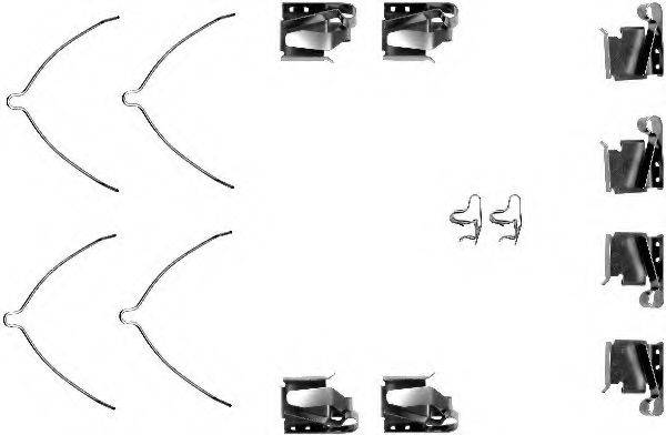 HELLA 8DZ355202911 Комплектующие, колодки дискового тормоза